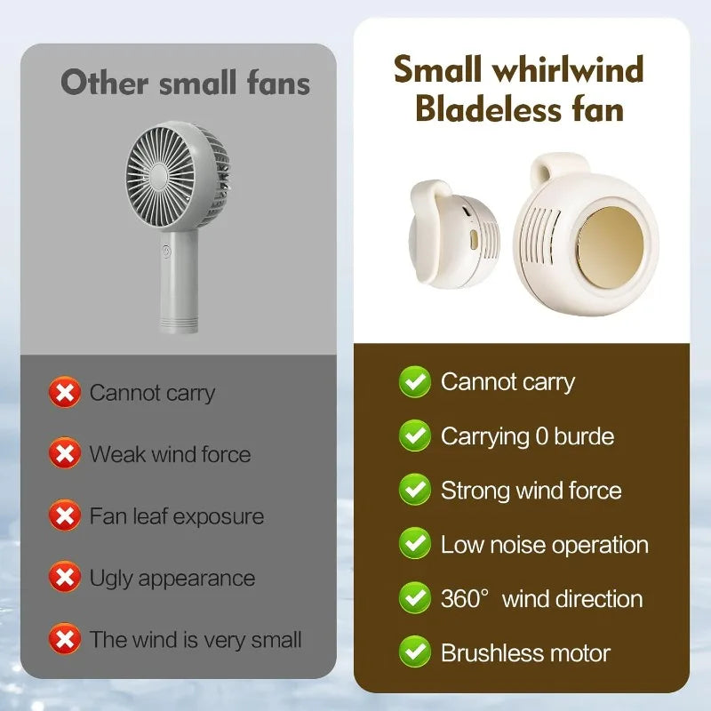 Mini ventilateur portable sans pales à clip